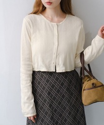 Kastane | 【2サイズ展開】コットンレースチビカーディガン(カーディガン/ボレロ)