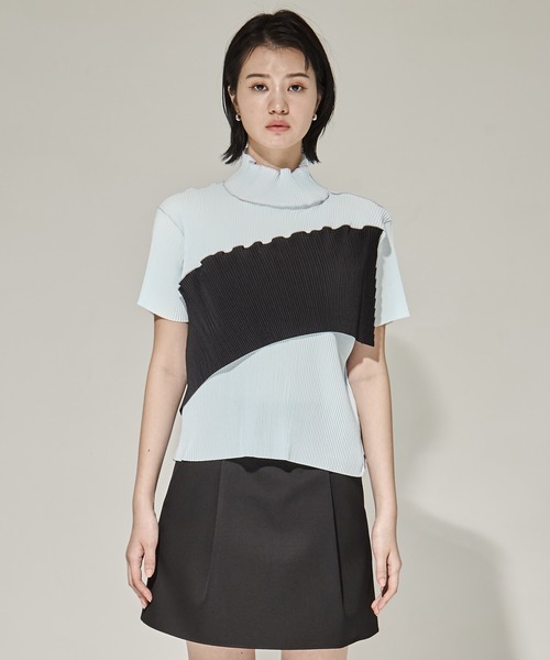 kotohayokozawa/コトハヨコザワ】SPIRAL WAVE SHORT SLEEVE TOP