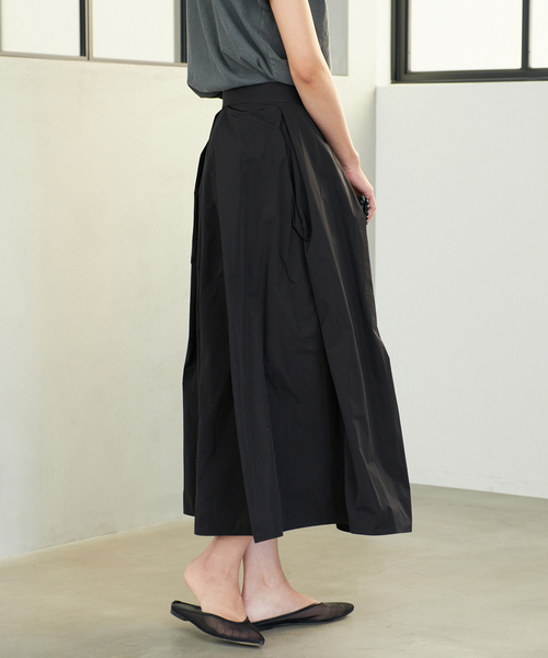 プラージュ　スカート　カーキ silk/linen long スカート（その他スカート）｜Plage
