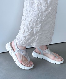 enchanted | ビーズアクセントトングバックゴムスニーカーサンダル(サンダル)