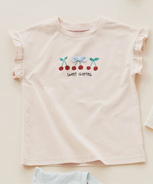 Seraph（セラフ）の「【接触冷感・吸水速乾】デイリーTシャツ_ジュニア対応（Tシャツ/カットソー・キッズ・ミント/イエロー/ピンク/オフホワイト・90/100/110/120/130/140/80）」の4枚目の写真