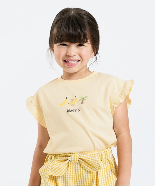 Seraph（セラフ）の「【接触冷感・吸水速乾】デイリーTシャツ_ジュニア対応（Tシャツ/カットソー・キッズ・ミント/イエロー/ピンク/オフホワイト・90/100/110/120/130/140/80）」の3枚目の写真