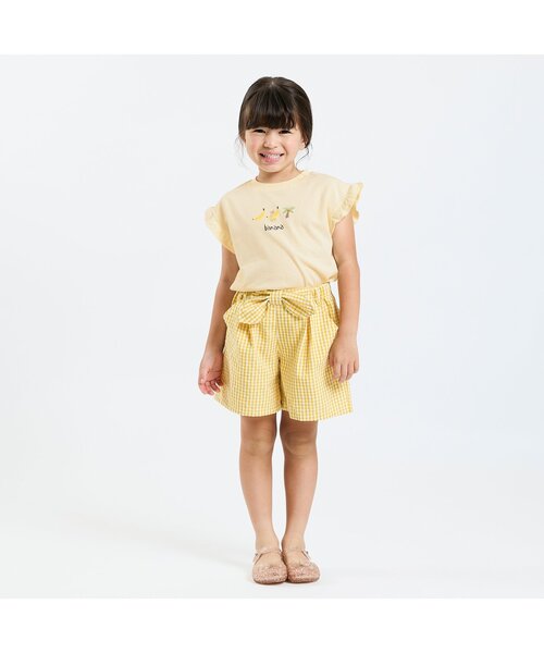Seraph（セラフ）の「【接触冷感・吸水速乾】デイリーTシャツ_ジュニア対応（Tシャツ/カットソー・キッズ・ミント/イエロー/ピンク/オフホワイト・90/100/110/120/130/140/80）」の5枚目の写真