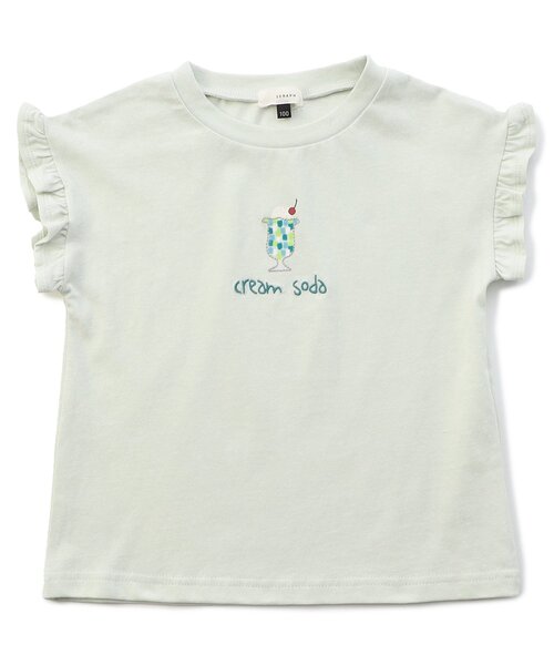 Seraph（セラフ）の「【接触冷感・吸水速乾】デイリーTシャツ_ジュニア対応（Tシャツ/カットソー・キッズ・ミント/イエロー/ピンク/オフホワイト・90/100/110/120/130/140/80）」の8枚目の写真
