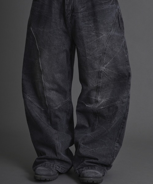 Crack Design Curve Denim / クラックデザインカーブデニム