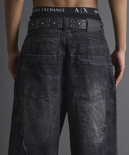 ANDER HUNK（アンダーハンク）の「Crack Design Curve Denim / クラックデザインカーブデニム（デニムパンツ・メンズ・ライトインディゴブルー/グレー/ブラック・SMALL/MEDIUM/LARGE）」の19枚目の写真