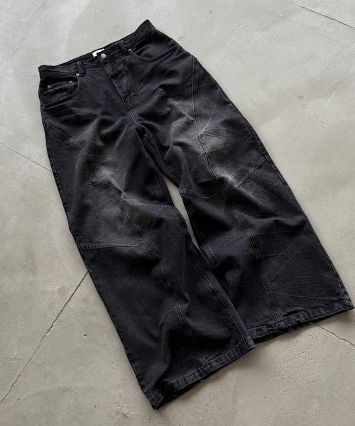 ander hunk クラックデザインカーブデニム ANDER HUNK（アンダーハンク）の「Crack Design Curve Denim