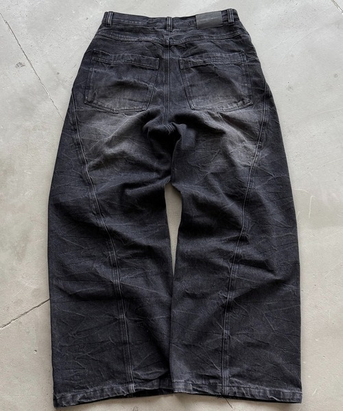 セール】Crack Design Curve Denim / クラックデザインカーブ
