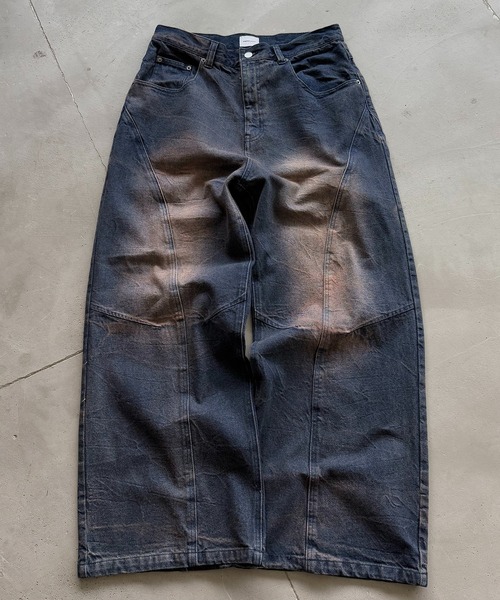 Crack Design Curve Denim / クラックデザインカーブデニム