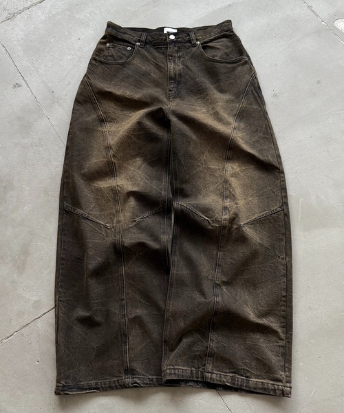 ANDER HUNK（アンダーハンク）の「Crack Design Curve Denim / クラックデザインカーブデニム（デニムパンツ・メンズ・ライトインディゴブルー/グレー/ブラック・SMALL/MEDIUM/LARGE）」の13枚目の写真