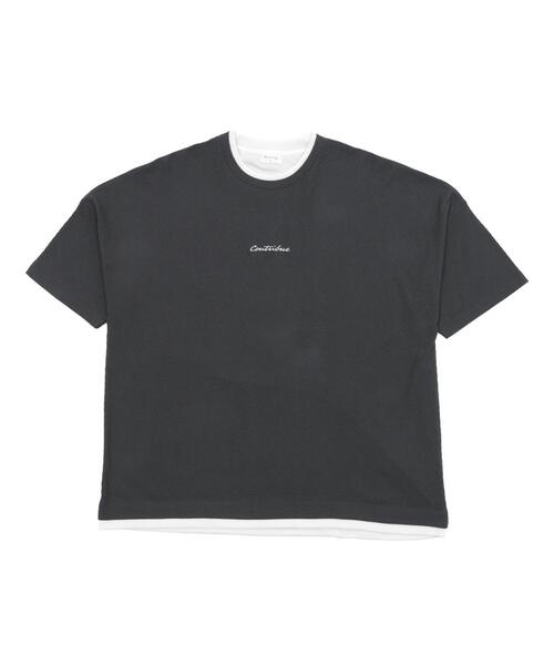 BROWNY(ブラウニー)の「BROWNY/フクレジャガードフェイクレイヤードT(Tシャツ/カットソー・メンズ・グリーン系その他/チャコールグレー・MEDIUM/LARGE)」の4枚目の写真