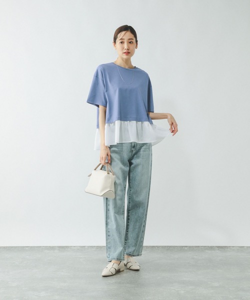 GLOBAL WORK(グローバルワーク)の「快適ドッキングプルオーバー/289380(Tシャツ/カットソー・レディース・ベージュ系その他/ブルー系その他3/ブラック系その他・MEDIUM/LARGE)」の12枚目の写真