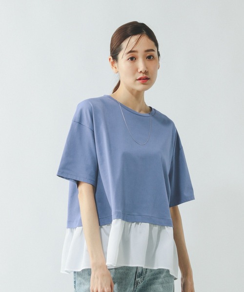 GLOBAL WORK(グローバルワーク)の「快適ドッキングプルオーバー/289380(Tシャツ/カットソー・レディース・ベージュ系その他/ブルー系その他3/ブラック系その他・MEDIUM/LARGE)」の15枚目の写真