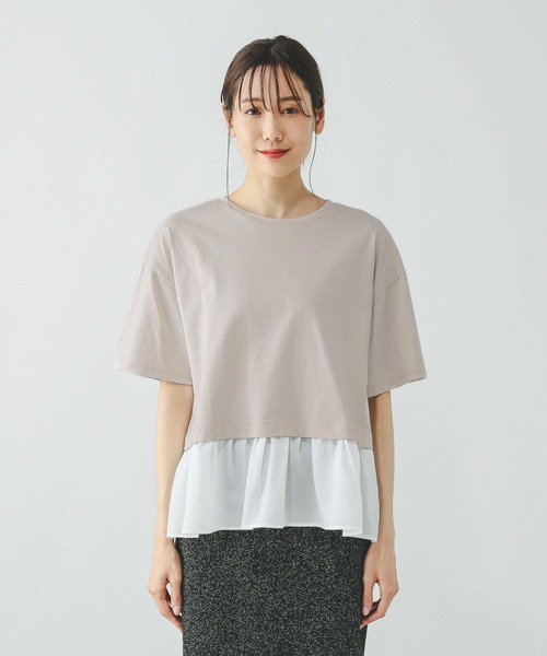 GLOBAL WORK(グローバルワーク)の「快適ドッキングプルオーバー/289380(Tシャツ/カットソー・レディース・ベージュ系その他/ブルー系その他3/ブラック系その他・MEDIUM/LARGE)」の16枚目の写真