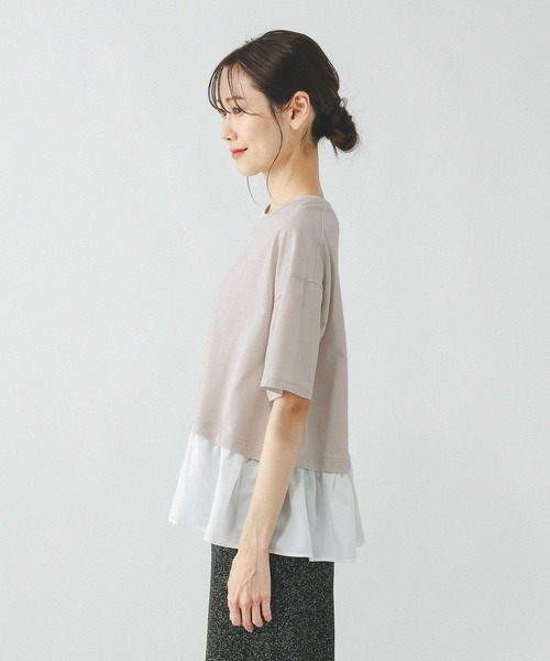 GLOBAL WORK(グローバルワーク)の「快適ドッキングプルオーバー/289380(Tシャツ/カットソー・レディース・ベージュ系その他/ブルー系その他3/ブラック系その他・MEDIUM/LARGE)」の17枚目の写真