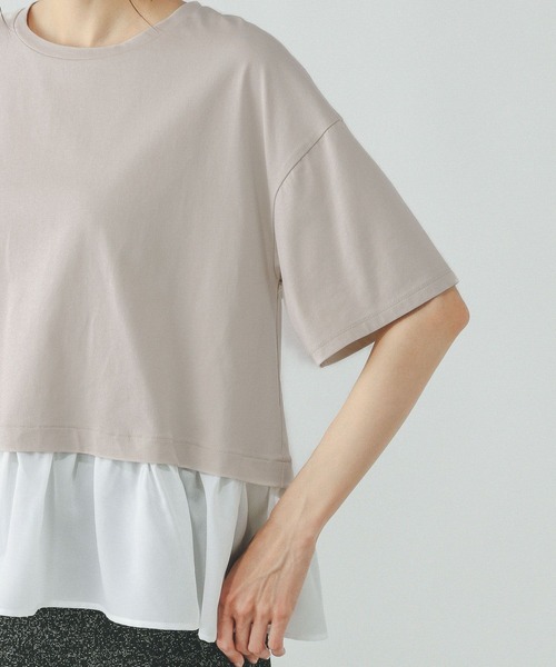 GLOBAL WORK(グローバルワーク)の「快適ドッキングプルオーバー/289380(Tシャツ/カットソー・レディース・ベージュ系その他/ブルー系その他3/ブラック系その他・MEDIUM/LARGE)」の21枚目の写真
