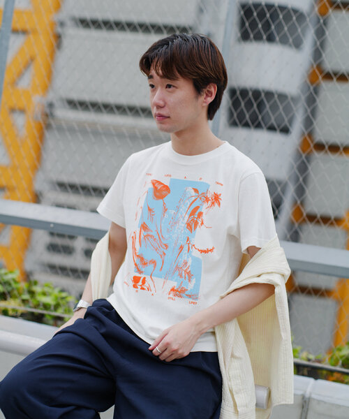 WHIMSIC（ウィムジック）の「【WHIMSIC/2サイズ展開】シルクスクリーンプリントT（Tシャツ/カットソー・レディース・ブラウン/ブルー/ホワイト/チャコールグレー・1/2）」の12枚目の写真