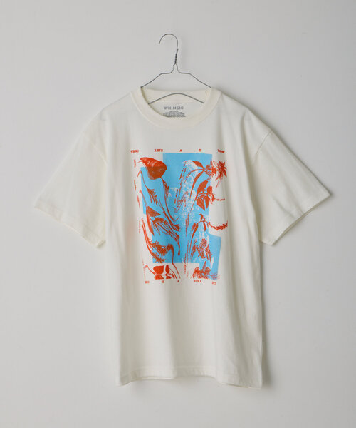 WHIMSIC（ウィムジック）の「【WHIMSIC/2サイズ展開】シルクスクリーンプリントT（Tシャツ/カットソー・レディース・ブラウン/ブルー/ホワイト/チャコールグレー・1/2）」の13枚目の写真