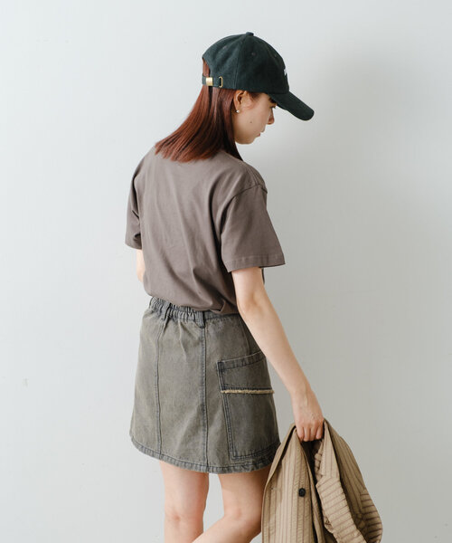 WHIMSIC（ウィムジック）の「【WHIMSIC/2サイズ展開】シルクスクリーンプリントT（Tシャツ/カットソー・レディース・ブラウン/ブルー/ホワイト/チャコールグレー・1/2）」の18枚目の写真