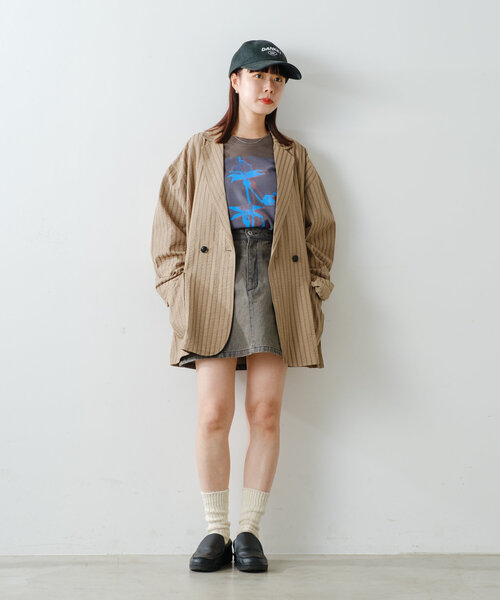 WHIMSIC（ウィムジック）の「【WHIMSIC/2サイズ展開】シルクスクリーンプリントT（Tシャツ/カットソー・レディース・ブラウン/ブルー/ホワイト/チャコールグレー・1/2）」の19枚目の写真