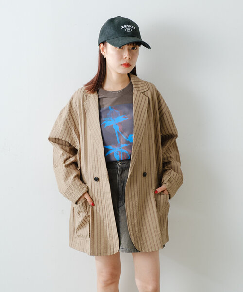 WHIMSIC（ウィムジック）の「【WHIMSIC/2サイズ展開】シルクスクリーンプリントT（Tシャツ/カットソー・レディース・ブラウン/ブルー/ホワイト/チャコールグレー・1/2）」の20枚目の写真
