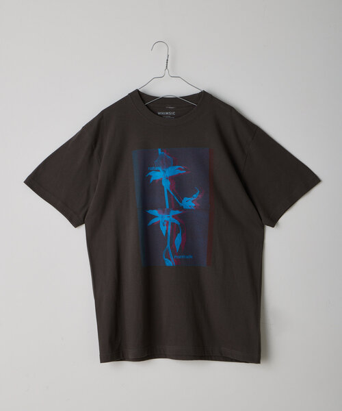 WHIMSIC（ウィムジック）の「【WHIMSIC/2サイズ展開】シルクスクリーンプリントT（Tシャツ/カットソー・レディース・ブラウン/ブルー/ホワイト/チャコールグレー・1/2）」の22枚目の写真