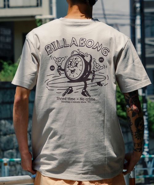 BILLABONG(ビラボン)の「BILLABONG メンズ TIME Tシャツ 【2025年夏モデル】/ビラボンバックプリント半袖Tシャツ(Tシャツ/カットソー・メンズ・ホワイト/ターコイズブルー/アイボリー・MEDIUM/LARGE/X-LARGE)」の2枚目の写真