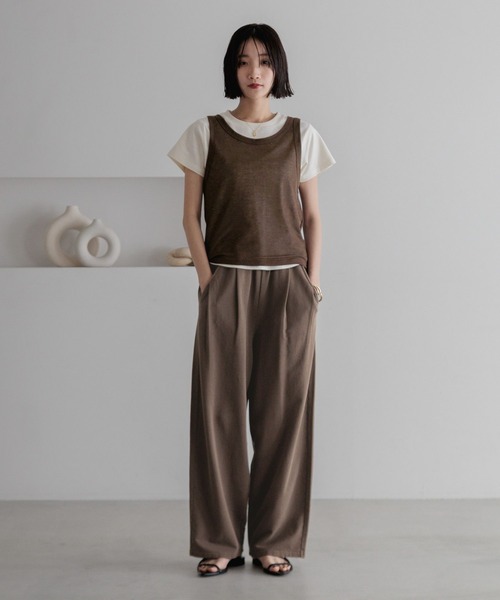 LOWRYS FARM（ローリーズファーム）の「タンクレイヤードＳＥＴＴシャツ　323074（Tシャツ/カットソー・レディース・ブラウン/イエロー/ブラック・FREE）」の19枚目の写真