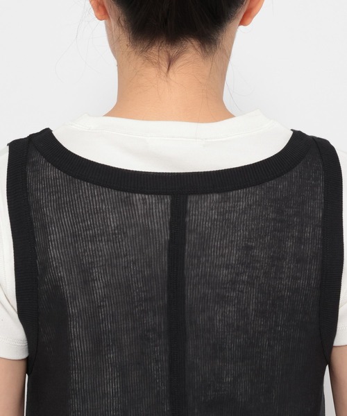 LOWRYS FARM（ローリーズファーム）の「タンクレイヤードＳＥＴＴシャツ　323074（Tシャツ/カットソー・レディース・ブラウン/イエロー/ブラック・FREE）」の7枚目の写真