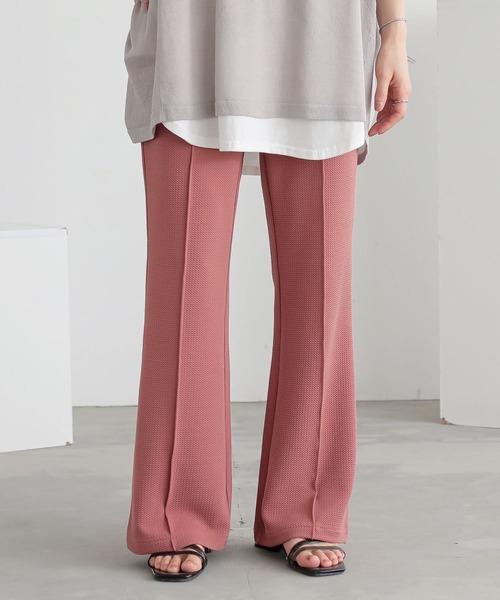 n'OrLABEL(ノアールレーベル)の「【接触冷感】カットソーフレアパンツ(その他パンツ・レディース・ブラック/グレイッシュベージュ/コーラル・2/1)」の10枚目の写真