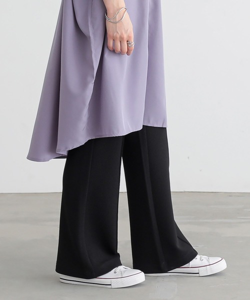n'OrLABEL(ノアールレーベル)の「【接触冷感】カットソーフレアパンツ(その他パンツ・レディース・ブラック/グレイッシュベージュ/コーラル・2/1)」の16枚目の写真