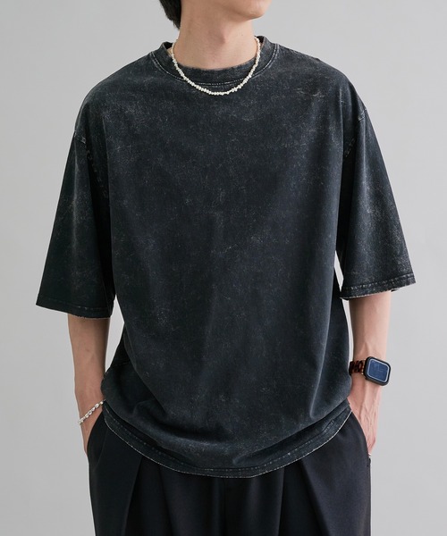 epnok(エプノック)の「スノーウォッシュルーズ半袖Tee(Tシャツ/カットソー・メンズ・ブラック/サックスブルー・SMALL/MEDIUM/LARGE)」の7枚目の写真