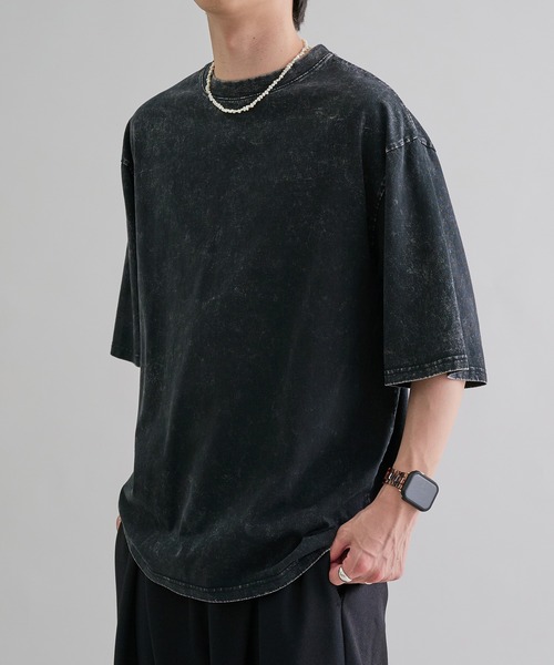 epnok(エプノック)の「スノーウォッシュルーズ半袖Tee(Tシャツ/カットソー・メンズ・ブラック/サックスブルー・SMALL/MEDIUM/LARGE)」の8枚目の写真