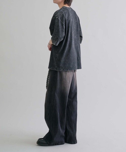 epnok(エプノック)の「スノーウォッシュルーズ半袖Tee(Tシャツ/カットソー・メンズ・ブラック/サックスブルー・SMALL/MEDIUM/LARGE)」の5枚目の写真