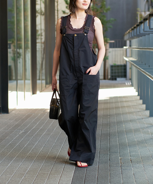 ☆美品☆IENA LA BOUCLE  オーバーオール　36 IENA LA BOUCLE 撥水ナイロンタフタオーバーオール（サロペット