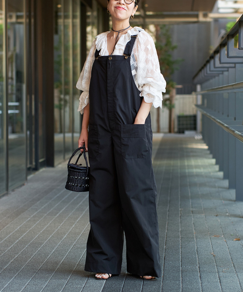 IENA LA BOUCLE 撥水ナイロンタフタオーバーオール（サロペット