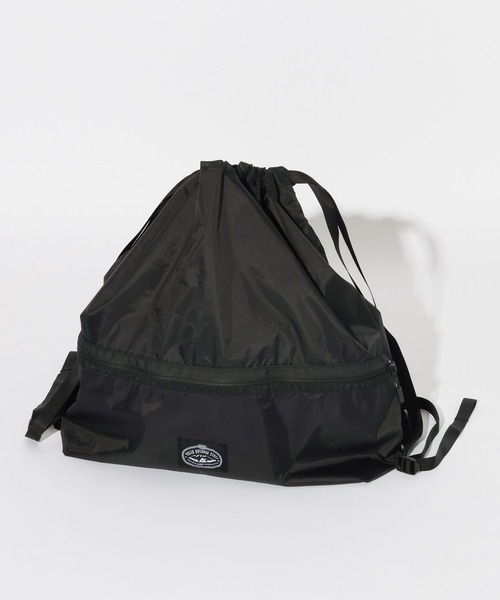 POLeR（ポーラー）の「【POLeR/ポーラー】ポケッタブル2WAYナイロンナップサック（エコバッグ/サブバッグ・メンズ・ブラック・FREE）」の7枚目の写真