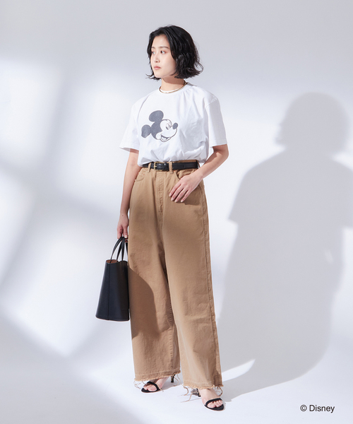 journal standard L'essage(ジャーナルスタンダードレサージュ)の「《追加3》【MICKEY】ピグメントTシャツ(Tシャツ/カットソー・レディース・ベージュ/ブラウン/ホワイト・FREE)」の14枚目の写真