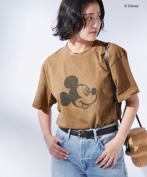 ジャーナルスタンダードレサージュ　ミッキーピグメントTシャツ 追加3》【MICKEY】ピグメントTシャツ（Tシャツ/カットソー