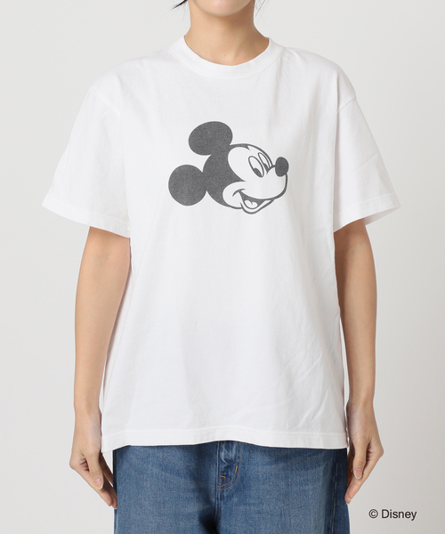 ジャーナルスタンダードレサージュ　ミッキーピグメントTシャツ 追加3》【MICKEY】ピグメントTシャツ（Tシャツ/カットソー