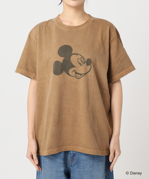ジャーナルスタンダードレサージュ　ミッキーピグメントTシャツ 追加3》【MICKEY】ピグメントTシャツ（Tシャツ/カットソー