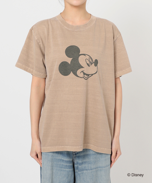 journal standard L'essage(ジャーナルスタンダードレサージュ)の「《追加3》【MICKEY】ピグメントTシャツ(Tシャツ/カットソー・レディース・ベージュ/ブラウン/ホワイト・FREE)」の5枚目の写真