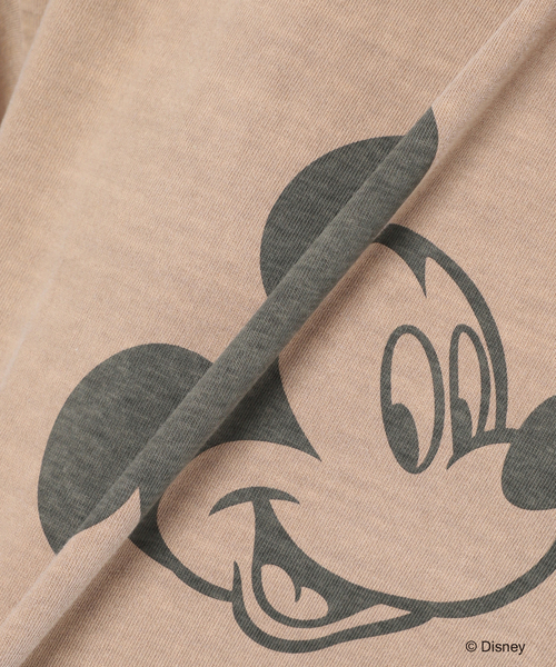 journal standard L'essage(ジャーナルスタンダードレサージュ)の「《追加3》【MICKEY】ピグメントTシャツ(Tシャツ/カットソー・レディース・ベージュ/ブラウン/ホワイト・FREE)」の4枚目の写真