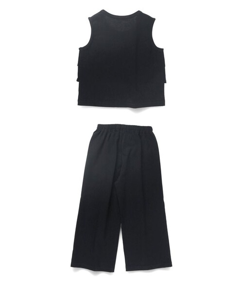 BRANSHES(ブランシェス)の「【WEB限定】ノースリーブフリルセットアップ(セットアップ・キッズ・グレイッシュベージュ/ブラック・150/130/140/120/110/100)」の13枚目の写真