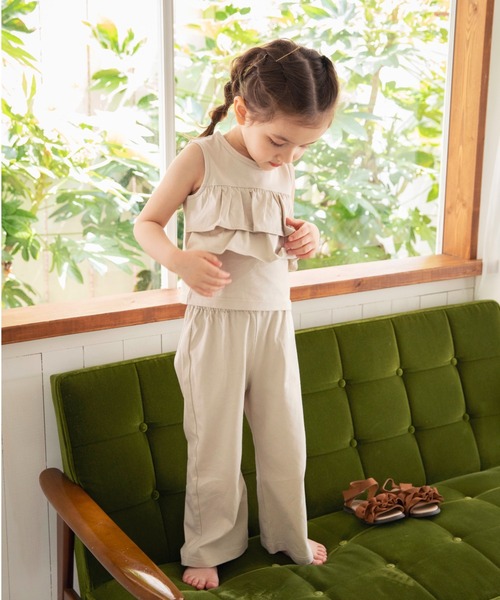 BRANSHES(ブランシェス)の「【WEB限定】ノースリーブフリルセットアップ(セットアップ・キッズ・グレイッシュベージュ/ブラック・150/130/140/120/110/100)」の16枚目の写真