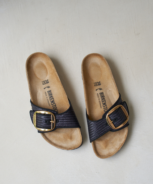 スペシャル特典 BIRKENSTOCK / ビルケンシュトック MADRID BIG BUCKLE RAFFIA 靴