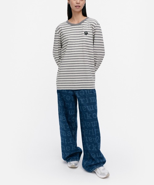 tシャツ 「kioski」Tasaraita Unikko / jersey t-shirt レディース メンズ Tasaraita Unikko Kioski jersey shirt | Marimekko