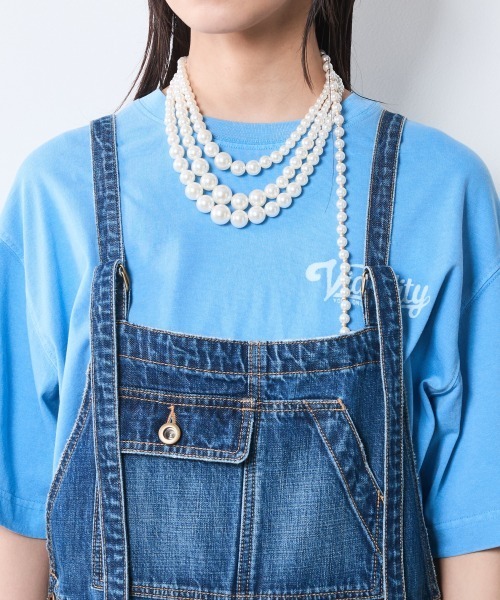 CHIC STYLE(シックスタイル)の「綿100%デニムオーバーオール<大きいサイズ有>シックスタイル(サロペット/オーバーオール・レディース・ブルー系/ブラック系・M/L/LL/3L/4L/5L)」の7枚目の写真