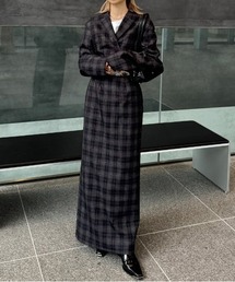 WAIST CROSS CHECK DRESS