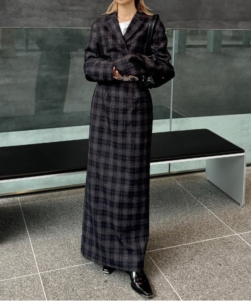 【メール便不可】 WAIST CROSS DRESS（ワンピース）｜Ameri（アメリ）の CHECK ワンピース